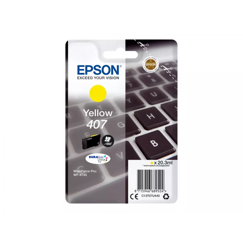 Cartucho de tinta Epson WF-4745 1 unidad original alto (XL) rendimiento amarillo