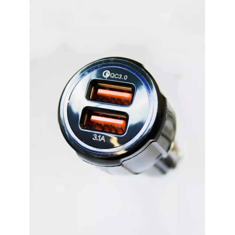 Manta MCC01QC3 cargador de coche, 2x USB, Quick Charge 3.0