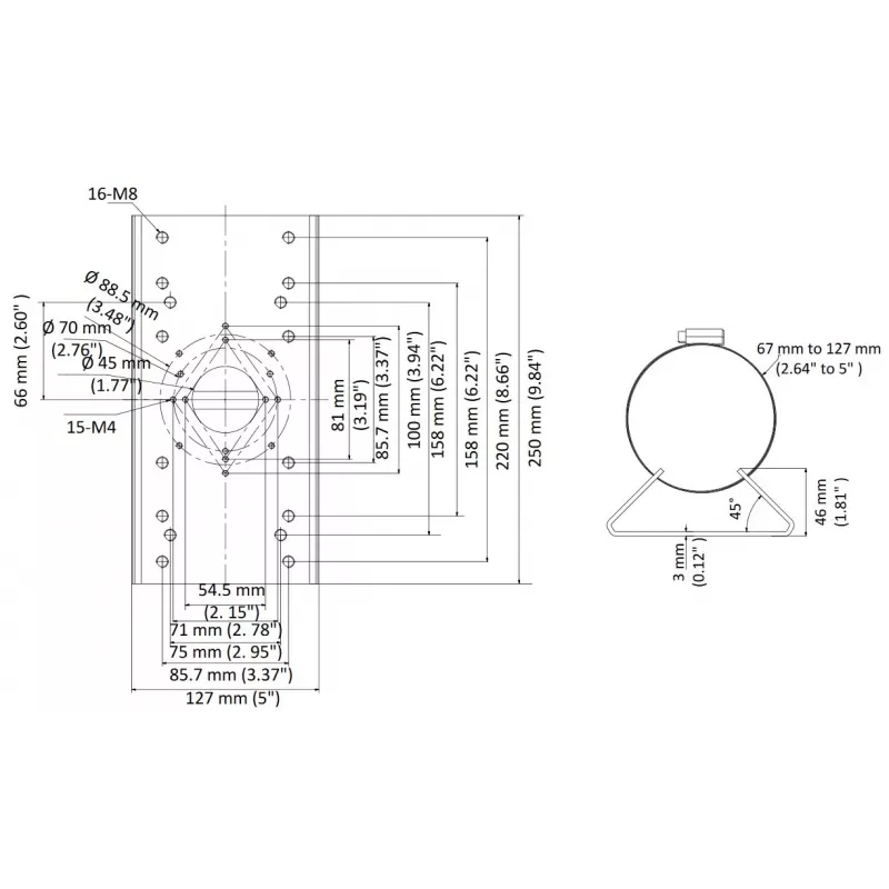 Hikvision DS-1275ZJ-SUS accesorio para cámara de seguridad luz