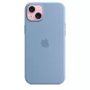 Funda de silicona con MagSafe para Apple iPhone 15 Plus - Azul invernal