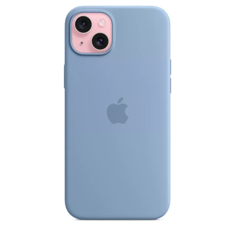 Funda de silicona con MagSafe para Apple iPhone 15 Plus - Azul invernal