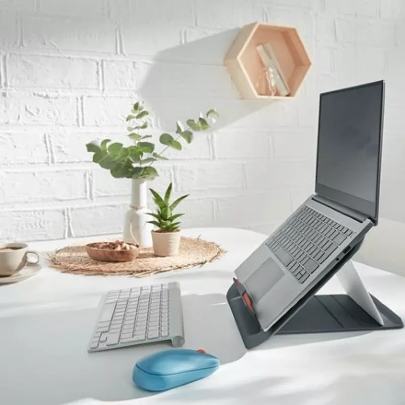 Soporte ajustable para portátil Leitz Ergo Cosy, 80 % plástico reciclado
