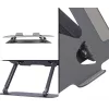 Soporte para portátil MEDIA-TECH MT2661 — altura ajustable, diseño plegable de aluminio para portátiles de hasta 17