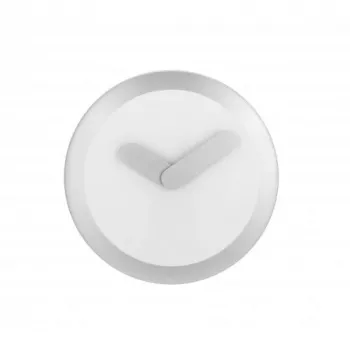 NeXtime Reloj 2615zi Focus, Ø25 cm, reloj de pared, blanco/plateado