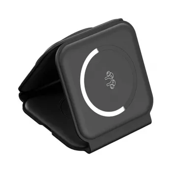 Cargador inalámbrico magnético 3en1 Choetech T588-F 15W (negro)