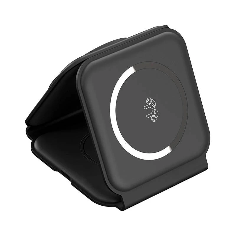 Cargador inalámbrico magnético 3en1 Choetech T588-F 15W (negro)