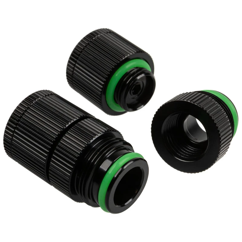 Salida de agua BitsPower G1/4 rosca macho Touchaqua – pack de 2, negra