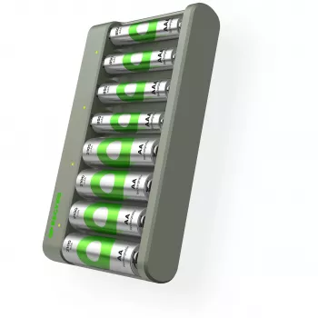 Cargador de baterías GP E821 para baterías NiMH AA y AAA, modelo E821
