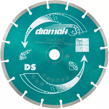 Makita Diamak - Disco de corte diamantado - para hormigón, mármol, pizarra, ladrillo blando, ladrillo de cemento