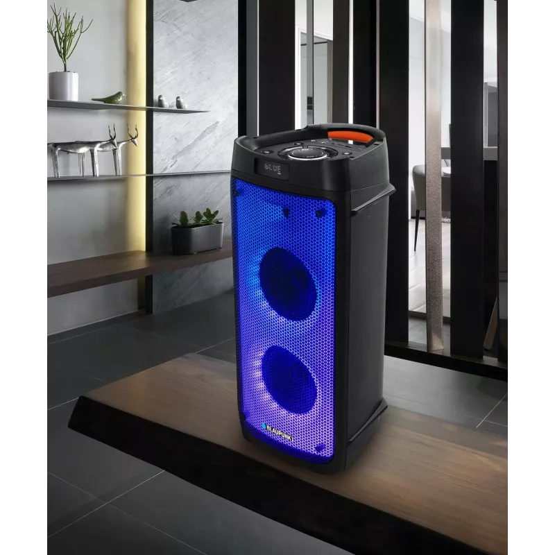 Sistema de audio PLL FM USB/SD/BT 2x karaoke FULL LED PartyBox