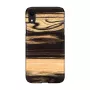 Funda para móvil man and wood para iPhone XR — parte trasera de madera ébano blanco, carcasa protectora