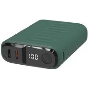 Batería portátil RealPower PB-10000C PD+ 3x Type-C, Dark Green (458439)