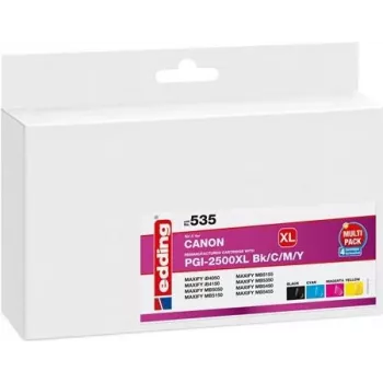 Cartucho de tinta EDDING sustituye a Canon PGI-2500XL Bk/c/m/y compatible pack combinado negro - compatible - cartucho de tinta