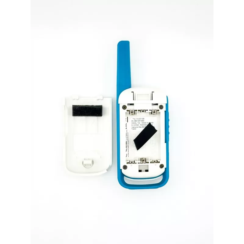 Motorola Talkabout T42 – walkie-talkie, pack de 2 (naranja-azul)