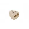Divisor de red Lanberg AD-RJ45-2RJ45-OU beige