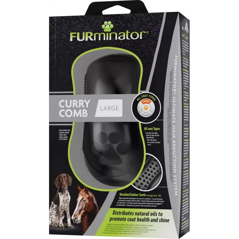 FURminator - Cepillo de goma para perros y caballos - L