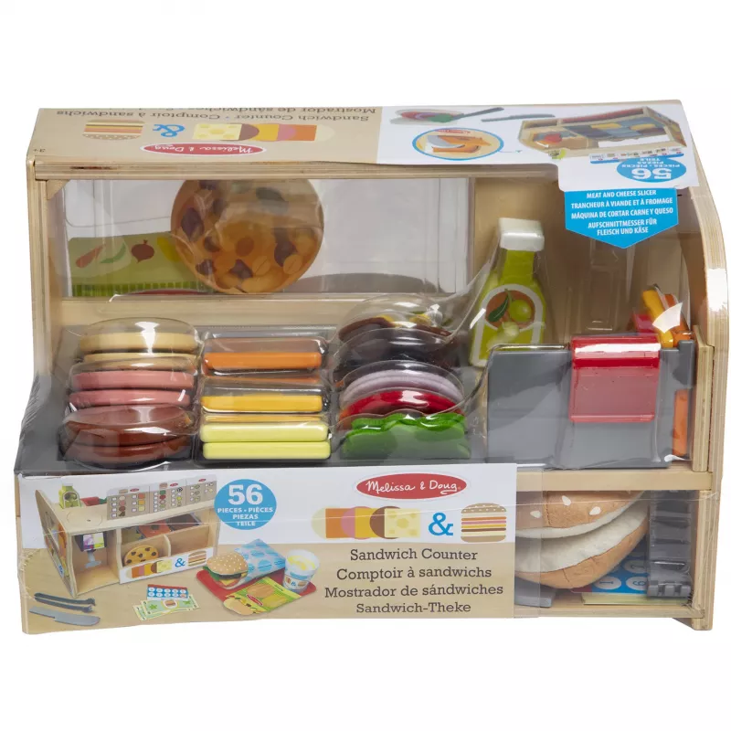 Melissa & Doug Slice & Stack Sandwich Counter 6074860 cocinita de juguete de madera