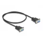 Cable serie DeLOCK 86822 negro 0,5 m DB-9
