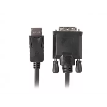 Adaptador de cable de vídeo LANBERG DisplayPort a DVI-D CA-DPDV-10CU-0018-BK, 1,8 m, negro