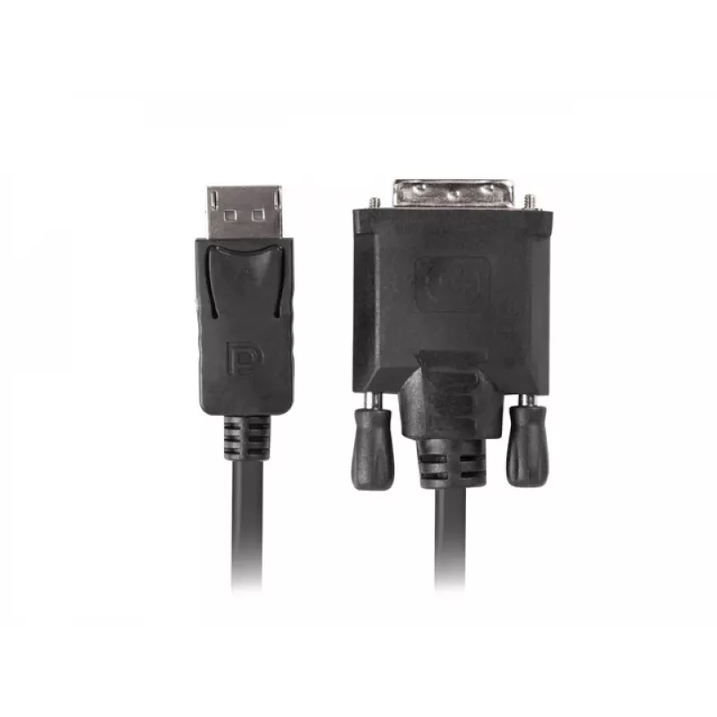 Adaptador de cable de vídeo LANBERG DisplayPort a DVI-D CA-DPDV-10CU-0018-BK, 1,8 m, negro
