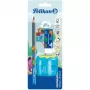 Pelikan Set de lápiz de aprendizaje Combino BS, goma, sacapuntas, azul (821605)