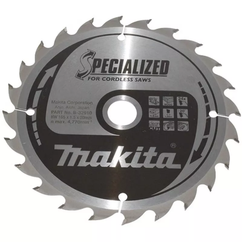 Set de hojas de sierra circular B-33897, Ø 136mm, 16Z / 24Z (3 piezas, orificio 20mm, para sierras de batería)