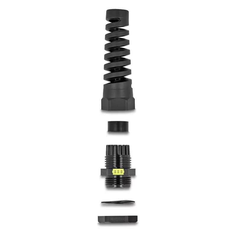 Prensaestopas DeLOCK M16 con ventilación y alivio de tracción IP68 negro 2 uds.