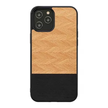 Funda para móvil Man and Wood para iPhone 12 / 12 Pro — espiga Nero negro