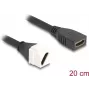 Módulo Keystone DeLOCK cable HDMI hembra a hembra diagonal 8K 60 Hz 20 cm negro
