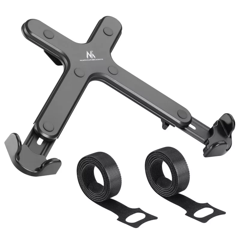 Soporte de escritorio para portátil MACLEAN MC-836 — regulable en altura, diseño ergonómico, negro, para uso horizontal del portátil (58,5×236×320 mm)