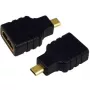 Adaptador de cambio de género HDMI HDMI D a HDMI A LogiLink AH0010 negro