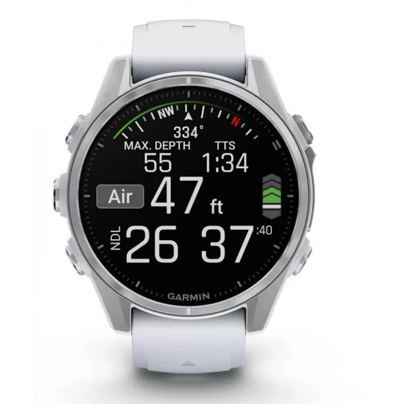 Garmin Fenix 8 3,3 cm (1,3) AMOLED 43 mm Digital 416 x 416 píxeles Pantalla táctil Plata Wi-Fi GPS (satélite)