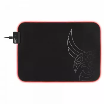 L33T Gaming 160405 Alfombrilla gaming Karlvagn RGB, tamaño mediano, superficie rápida, 355 x 255 x 3 mm, negra