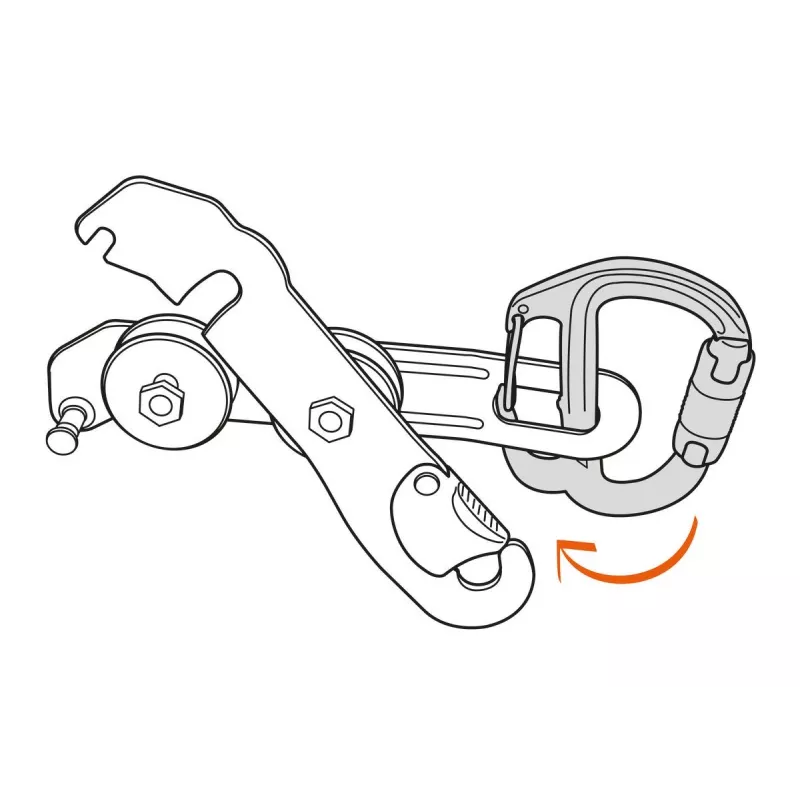 Mosquetón de cierre Petzl M042AA00 en D aluminio gris 75 g