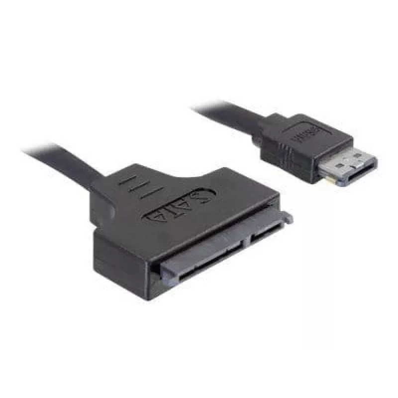 Cable SATA DeLOCK ESATAP-100 0,5m negro