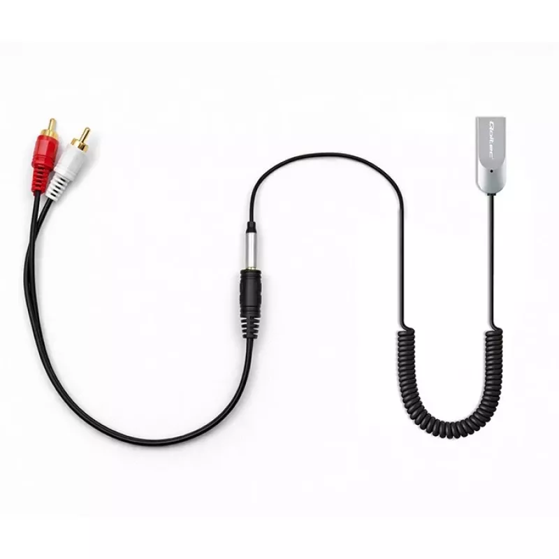 Adaptador receptor de audio inalámbrico QOLTEC HiFi BT6.0 2xRC – receptor de audio Bluetooth para altavoces y radio de coche