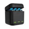Caja cargadora de 3 ranuras Telesin para GoPro Hero 12 / Hero 11 / Hero 10 / Hero 9