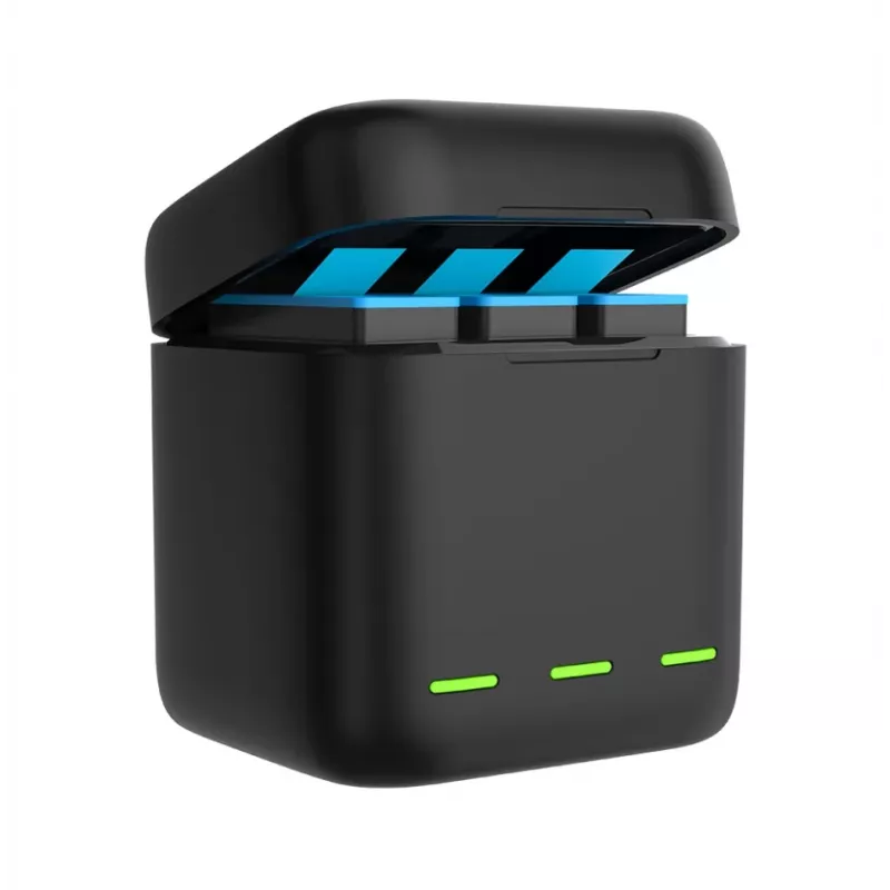 Caja cargadora de 3 ranuras Telesin para GoPro Hero 12 / Hero 11 / Hero 10 / Hero 9