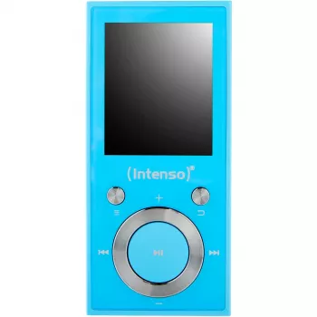 Reproductor MP3 INTENSO Video Scooter BT — 16 GB, pantalla LCD, compatible con MicroSD, azul