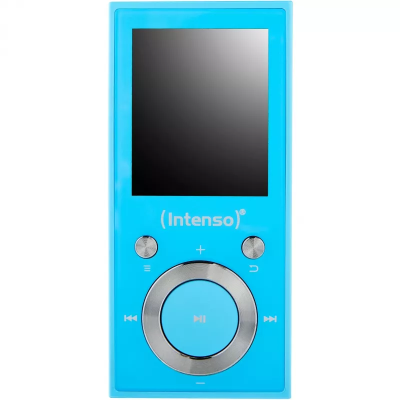 Reproductor MP3 INTENSO Video Scooter BT — 16 GB, pantalla LCD, compatible con MicroSD, azul