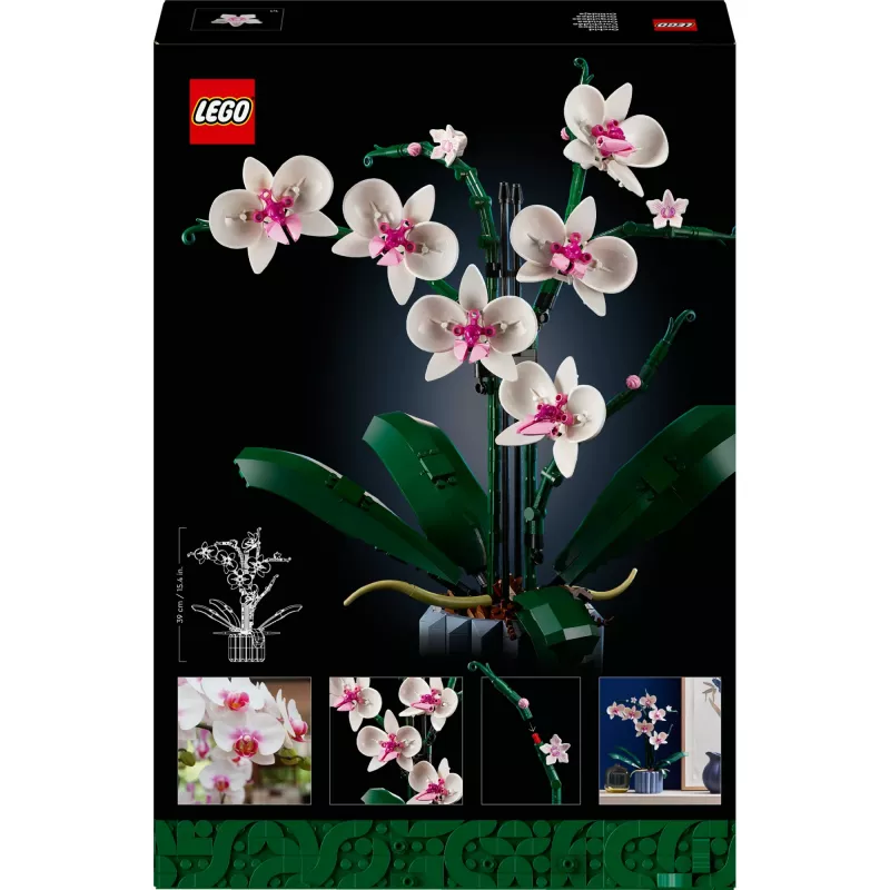 LEGO 10311 Icons Orquídea planta artificial set de construcción con flores accesorio de decoración para adultos colección botánica regalo para esposa o esposo