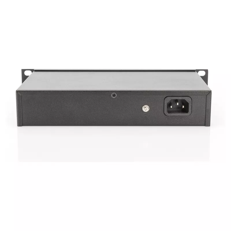 Switch DIGITUS 10 pulgadas Gigabit Ethernet 8 puertos no gestionado, 8x Gigabit RJ45, montaje en rack
