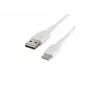 Cable PVC USB-C a USB-A 15 cm blanco