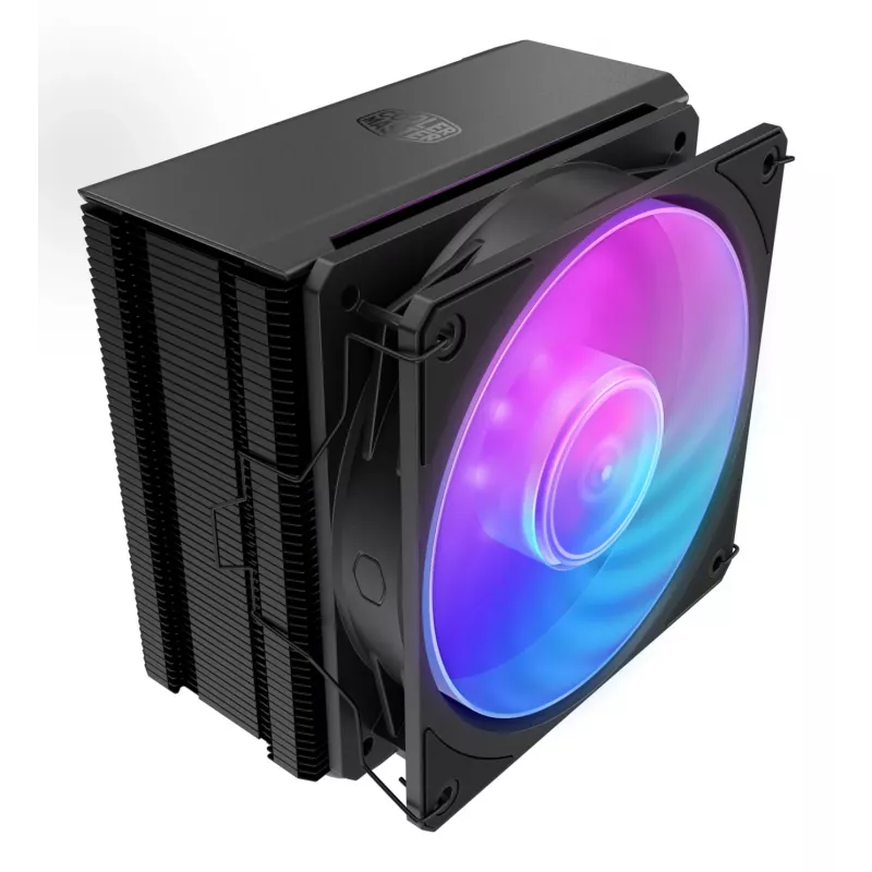 Disipador de aire Cooler Master Hyper 212 3DHP Negro ARGB — ventilador de 120 mm, compatible con LGA1700/AM5/AM4