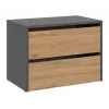 Zapatero cerrado Top E-Shop MODO ANT/ART — antracita y roble, tablero de partículas