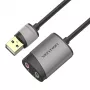 Vention tarjeta de sonido externa USB 0,15M gris metal tipo