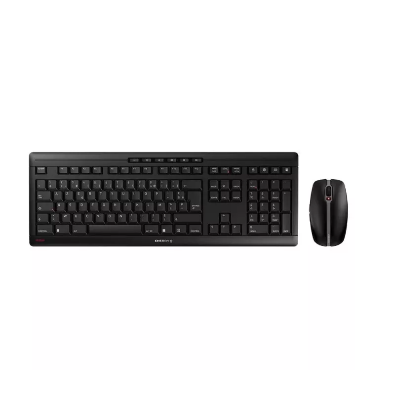 CHERRY Stream Desktop Teclado Ratón incluido Oficina RF Wireless AZERTY Francés Negro