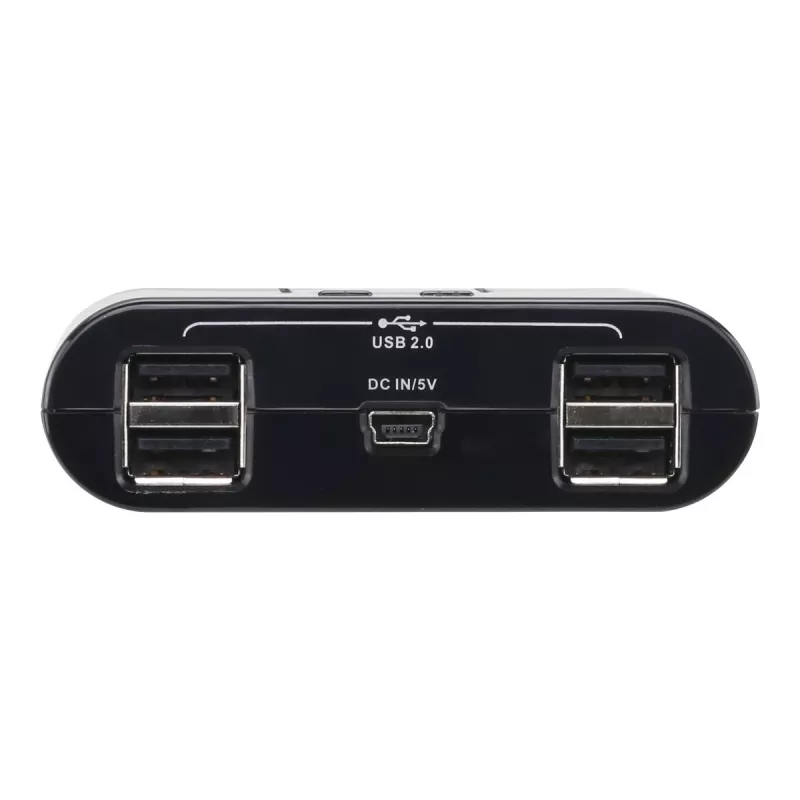 Dispositivo para compartir periféricos USB 2.0 de 2 puertos ATEN US224AT — USB Type-A, cable de 1,8 m, negro