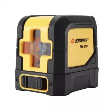Nivel láser de líneas cruzadas SNDWAY SW-311R — Mini, alcance 10 m, haz rojo