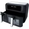 Freidora de aire dual HF 9500 DUO (negra, 2.400 vatios, 2 cestas 6 L + 3,5 L)